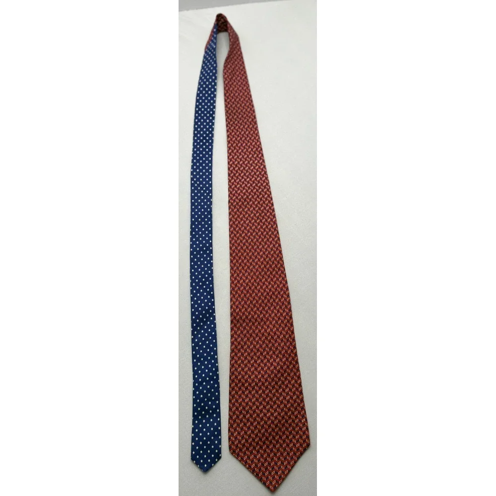 Tommy Hilfiger Men's 100% Silk USA Red‎ White Blue Stars W4